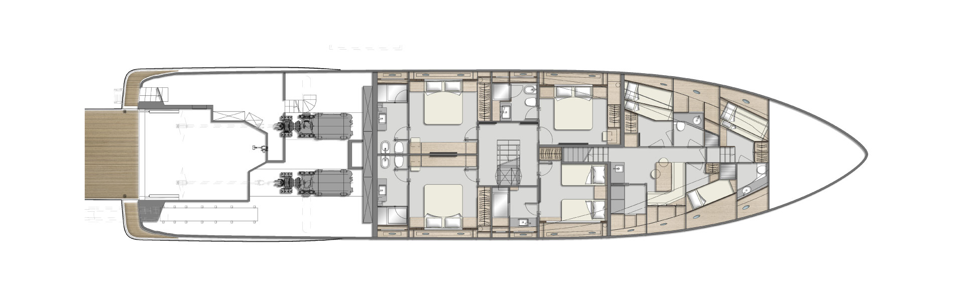 Lower deck general arrangement plan