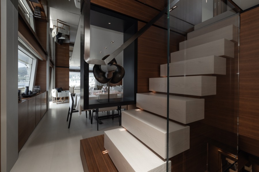 Glass staircase