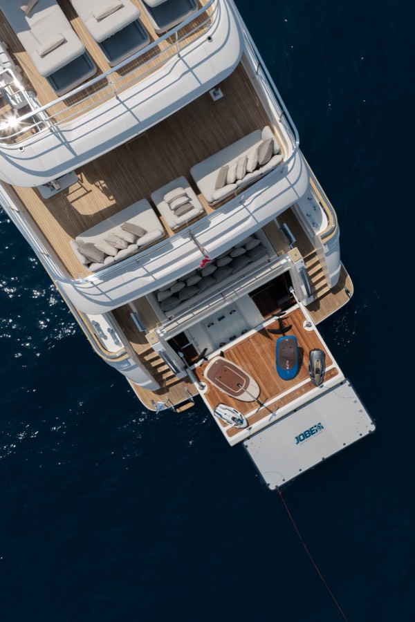 Beach club from above